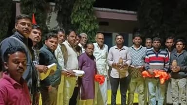 भीकनगांव: ग्राम शिवना में 25 जनवरी को हिंदू सम्मेलन का आयोजन, गुरु मठ में भूमिपूजन कर भगवा ध्वज की स्थापना