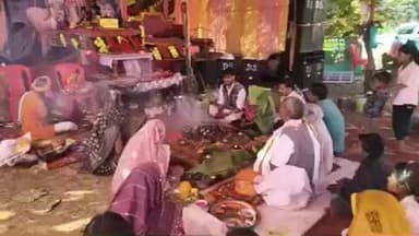 जबेरा: ग्राम बंशीपुर में श्रीमद् भागवत कथा का समापन, दंडी स्वामी नर्मदानंद सरस्वती जी महाराज हुए शामिल