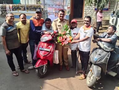 सातारा: सातारा शहर पोलीस ठाण्याचे पोलीस निरीक्षक राजेंद्र मस्के यांचे दिव्यांगानी मानले आभार