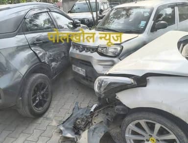 रोहतक मस्तनाथ हॉस्टल की पार्किंग में नशेड़ी का आतंक, नशे में चालक ने कई गाड़ियों को मारी टक्कर