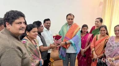 गोंदिया: महाराष्ट्र राज्याचे शिक्षण,गृहराज्यमंत्री डॉ.पंकज भोयर यांचे गोंदिया आगमनानिमित्त भाजपच्या वतीने पुष्पगुच्छ देऊन स्वागत