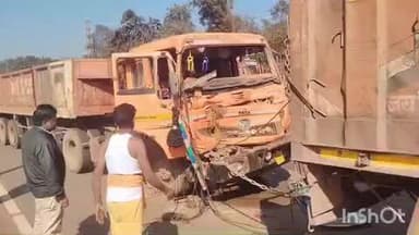 ଚମ୍ପୁଆ: ଯୋଡ଼ା ନିକଟରେ ଟ୍ରକ ପଛରେ ଧକ୍କା ଦେଲା ଟ୍ରକ ଡ୍ରାଇଭର ଆହତ