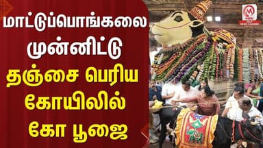 மாட்டுப்பொங்கல் - தஞ்சை பெரிய கோயிலில் கோ பூஜை | Thanjavur| Pongal2026