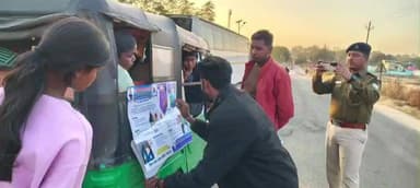 कोलेबिरा: राष्ट्रीय सड़क सुरक्षा जागरूकता माह में खिजरी मोड़ पर वाहनों की सघन जांच