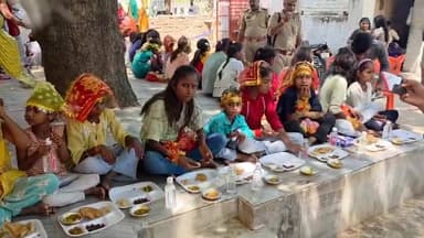 *ब्रह्माणी देवी मंदिर पर कन्या भोज का आयोजन*