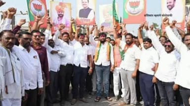 माळशिरस: महानगरपालिका निवडणुकीतील यशामुळे माळशिरस येथे भाजप कार्यकर्त्यांचा जल्लोष