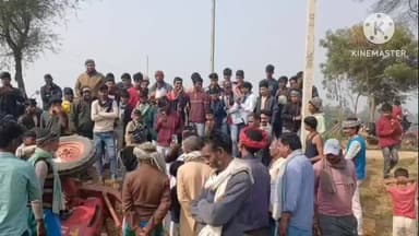 बसंतराय: गोपीचक एवं कैथिया मोड के पास बालू लोड ट्रैक्टर पलटा, चालक बाल-बाल बचा