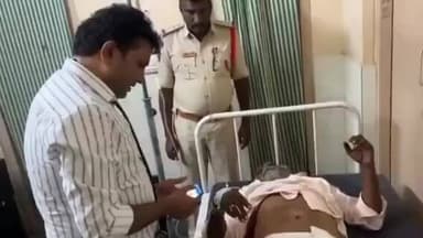 అద్దంకి పట్టణ శివారు ద్వారకా నగర్ లో రోడ్డు ప్రమాదంలో తండ్రి, కుమారుడికి గాయాలు