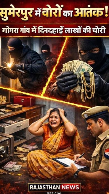 सुमेरपुर में सुरक्षा व्यवस्था फेल! गोगरा गांव में दिनदहाड़े लाखों की चोरी