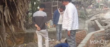 देसरी: देसरी में जिला परिषद सदस्य मोहित पासवान ने जिला परिषद मद से चल रहे नाला निर्माण कार्य का किया निरीक्षण