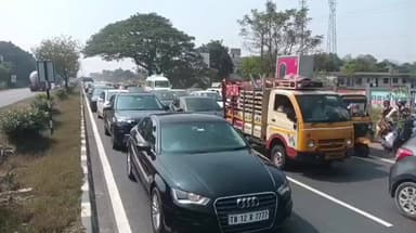 மதுராந்தகம்: பொங்கல் முடிந்து சென்னை திரும்பும் வாகனங்களால் தேசிய நெடுஞ்சாலையில் கடும் போக்குவரத்து நெரிசல் ஏற்பட்டுள்ளது