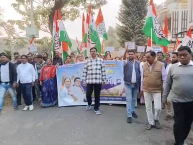 আমতা ১: বসন্তপুর অঞ্চল তৃণমূল কংগ্রেসের পক্ষ থেকে প্রতিবাদ মিছিল ও প্রতিবাদ সভা