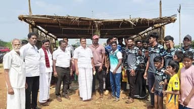 விளாத்திகுளம்: சூரங்குடி தங்கம்மாள்புரம் கிராமத்தில் பொங்கல் விழாவை முன்னிட்டு கிரிக்கெட் போட்டி துவக்கி வைத்த எம் எல் ஏ