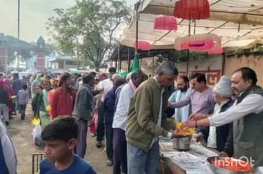 कन्नौद: मौनी अमावस्या पर संस्था भगवन कन्नौद द्वारा भंडारे में विधायक ने श्रद्धालुओं को प्रसादी वितरित की
