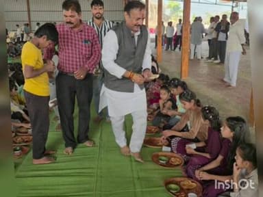 महेश्वर: आशापुर धाम में उमड़ा आस्था का सैलाब, समाजसेवी अर्जुनसिंह ठाकुर ने कराया कन्याभोज