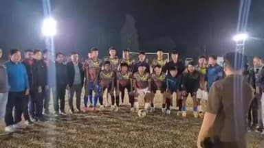 শান্তিরবাজার: দক্ষিন জেলা প্রশাসনের উদ্যোগে বগাফা এলাকায় নেশা মুক্ত ফুটবল টুর্নামেন্টের সেমিফাইনাল ম্যাচ অনুষ্ঠিত হয়