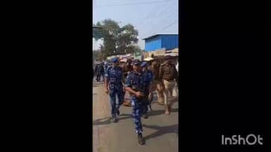 मनावर: बसंत पंचमी और जुमे की नमाज को लेकर धार अलर्ट, मनावर में आरएएफ का फ्लैग मार्च