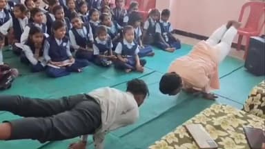 नेपानगर: पीएमश्री शासकीय नवीन हिंदी माध्यमिक शाला के विद्यार्थियों को योग के फायदे बताए, स्वस्थ जीवन के लिए किया जागरूक