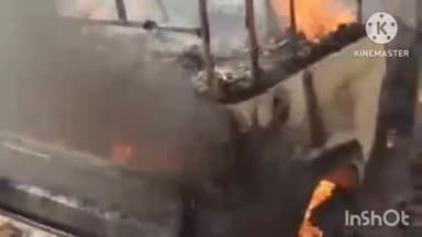 पेट्रोल पाइप फटने से चलती ऑटो में लगी आग, मड़वारानी पहाड़ पर परिवार ने कूदकर बचाई जान