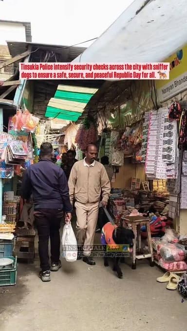 #Assam|Tinsukia Police intensify security checks across the city with sniffer dogs to ensure a safe, secure, and peacefu...
