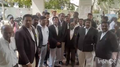 ಮುಳಬಾಗಿಲು: ಶಾಶ್ವತ ನೀರಾವರಿಗೆ ಮುಳಬಾಗಲು ವಕೀಲರ ಒತ್ತಾಯ