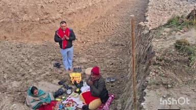 चौसा: फुलौत में प्रस्तावित विद्युत उपकेंद्र के निर्माण के लिए मंगलवार को किया गया भूमि पूजन