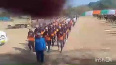 परागपुर: प्रागपुर में 25 जनवरी को आयोजित राज्य स्तरीय स्टेटहुड डे के लिए परेड की रिहर्सल आयोजित हुई