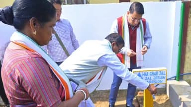 অমরপুর: জল জীবন মিশন যোজনায় রাষ্ট্রীয় পুরস্কারপ্রাপ্ত দেব বাড়ি গ্রাম পঞ্চায়েতে অমরপুর DWS দপ্তরের উদ্যোগে জল অর্পণ দিবসে MLA