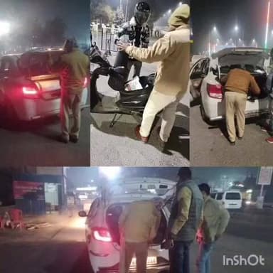 घोसवरी: घोसवरी पुलिस ने थाना क्षेत्र के विभिन्न चौराहों पर चलाया सघन वाहन जांच अभियान