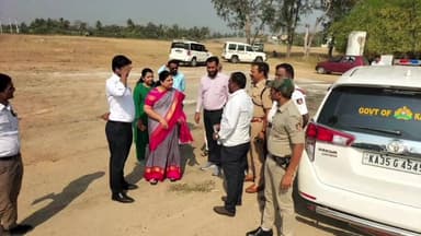 ಹೊಸಪೇಟೆ: ಹಂಪಿ ಉತ್ಸವದ ಹಿನ್ನೆಲೆ ಕಾರ್ಯಕ್ರಮದ ಪೂರ್ವಸಿದ್ಧತೆ ಪರಿಶೀಲನೆ ನಡೆಸಿದ;ಡಿಸಿ ಕವಿತಾ ಎಸ್ ಮನ್ನಿಕೇರಿ