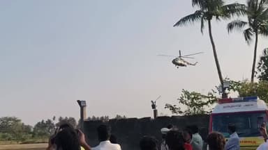 மதுராந்தகம்: மதுராந்தகத்தில் பிரதமர் இறங்க உள்ள ஹெலிகாப்டர் தளத்தில் ஹெலிகாப்டர் இறக்கி சோதனை நடைபெற்றது