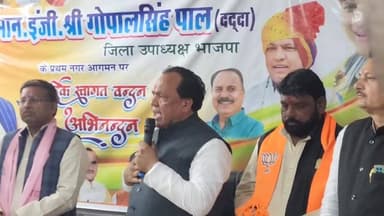 नरवर: भाजपा जिला कार्यकारिणी घोषित होने के बाद नरवर पहुंचे पदाधिकारियों का जोशीला स्वागत