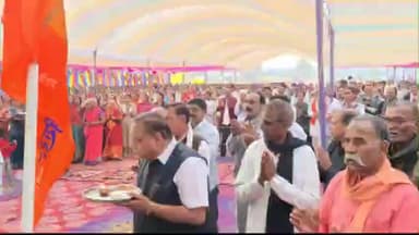 चांद: चांद के हरनाखेड़ी में श्रीदेवी भागवत पुराण जारी, पूर्व विधायक महा आरती में हुए शामिल