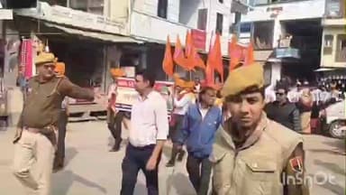 माण्डल: मांडल में नेताजी सुभाष चंद्र बोस जयंती पर निकला भव्य पथ संचलन, जगह-जगह पुष्प वर्षा कर किया गया स्वागत