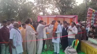 गोटेगांव: मर्गन्नाथ में सात दिवसीय भव्य मेले का शुभारंभ, पूर्व राज्यमंत्री ने लिया महाराज जी का आशीर्वाद