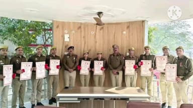 करहल: प्रयागराज महाकुंभ में ड्यूटी पर लगे करहल थाना के 10 पुलिस कर्मियों को सीओ और थाना प्रभारी ने प्रपत्र देकर किया सम्मानित