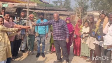 छातापुर: छातापुर में रामलला की प्राण प्रतिष्ठा की दूसरी वर्षगांठ पर हुआ पौधा रोपण