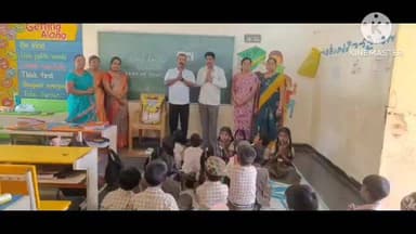 హిందూపురం దుర్గాబాయి దేశముఖ పాఠశాలలో వసంత పంచమి సందర్భంగా విద్యార్థులకు అక్షరాభ్యాసం నిర్వహించిన ఎంఈఓ