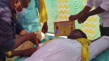 మంత్రాలయం: మంత్రాలయం : కోసిగిలో టీడీపీ ఇంచార్జ్ రాఘవేంద్రరెడ్డి ఆధ్వర్యంలో లోకేష్ జన్మదిన పునస్కరించుకొని మెగా రక్తదాన శిబిరం..