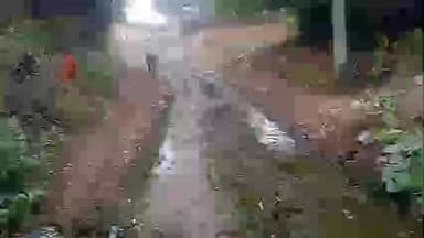 अकठौहा गांव की सडक ##@ चरखारी महोबा