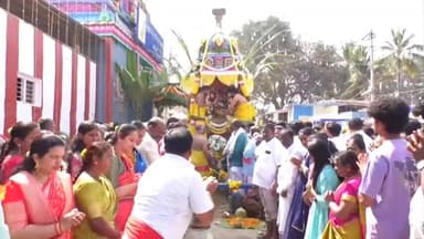 ನೆಲಮಂಗಲ: ಕಮ್ಮಸಂದ್ರ ಕಂಬದಲಕ್ಷ್ಮೀ ನರಸಿಂಹಸ್ವಾಮಿ ದೇವಾಲಯದಲ್ಲಿ ಅದ್ದೂರಿಯಾಗಿ ನಡೆದ ಬ್ರಹ್ಮ ರಥೋತ್ಸವ