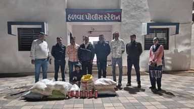 હળવદ: હળવદના ભવાનીનગરમાં દેશી દારૂની ભઠ્ઠી અને બિયરનો જથ્થો ઝડપાયો