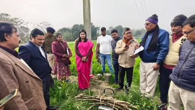 शिवहर: शिवहर में डीएम प्रतिभा रानी किसान के खेत पहुंचीं, निरीक्षण के साथ ईख काटी
