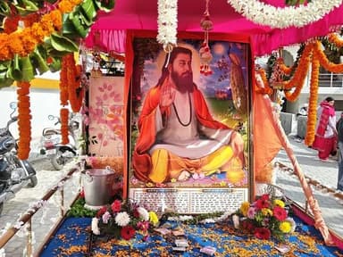 गुरु रविदास जन्म उत्सव पर भुंतर में निकली भव्य शोभायात्रा,,,,,🎉🌟🎊