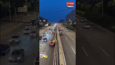 In China, they open an extra lane when traffic is heavy. #indiapoliticsnews #china #development