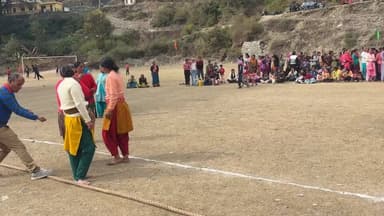 #पाबौ खेल समिति द्वारा #आयोजित रस्साकसी खेल #प्रतियोगिता में #कोटली, #पाबौ, #कोटा व #धारकोट की टीमें पहुँचीं सेमीफाइनल म...