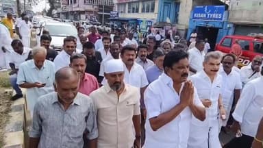 திருநெல்வேலி: பேரறிஞர் அண்ணாவின் 57 வது நினைவு தினம். சந்திப்பு ஈரடுக்கு மேம்பாலம் அருகே உள்ள சிலைக்கு மரியாதை செலுத்திய திமுகவினர்.