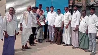 నాగిరెడ్డిపేట: రామక్క పల్లి గ్రామానికి చెందిన లబ్ధిదారులకు, ముఖ్యమంత్రి సహాయనిధి చెక్కులను పంపిణీ చేసిన, సర్పంచ్ బెస్త సాయిలు