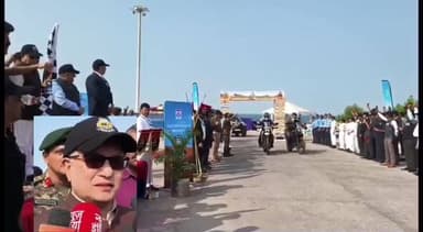 ઓખામંડળ: દ્વારકાથી ભારત રણભૂમિ દર્શન કાર રેલીનો પ્રારંભ કરાવતા તેલંગણાંના રાજ્યપાલ જિષ્ણુ દેવ વર્મા..