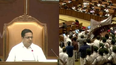 തിരുവനന്തപുരം: പ്ലക്കാർഡുകൾ ഉയർത്തിയും മുഖം മറച്ചുകൊണ്ടുമുള്ള പ്രതിപക്ഷ പ്രതിഷേധത്തിനെതിരെ സ്പീക്കർ എ എൻ ഷംസീർ